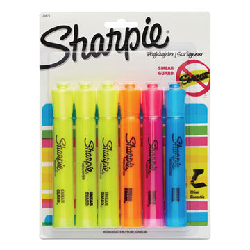Sharpie® Tank Style Highlighters, Assorted Ink Colors, Chisel Tip, Assorted Barrel Colors, 6-set freeshipping - TVN Wholesale